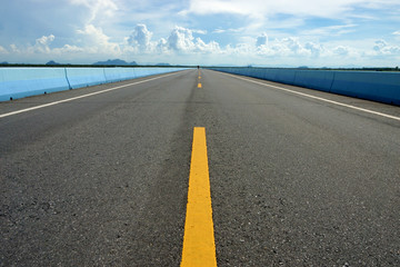 Fototapeta premium Empty road and the traffic lines.