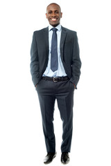 Full length image of handsome businessman
