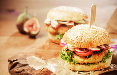 Vegetarian Couscous Burgers with Fresh Toppings