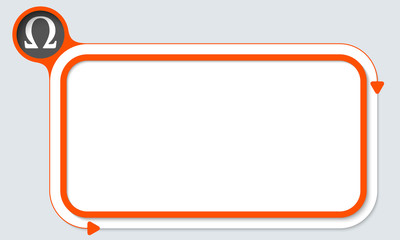 Red box for your text and omega symbol
