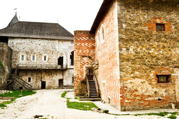 Fototapeta premium Courtyard and view of the castle