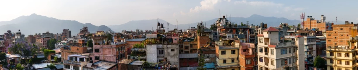 Tuinposter Nepal Kathmandu city panorama  