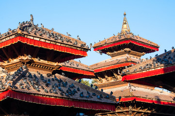 Fototapeta premium Kathmandu Durbar Square temple roofs 