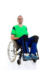 Fototapeta na wymiar young man in a wheelchair