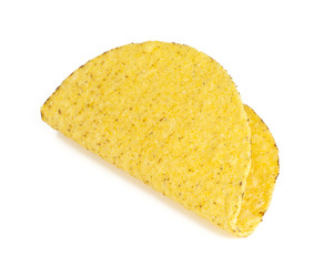 taco shells isolated on white