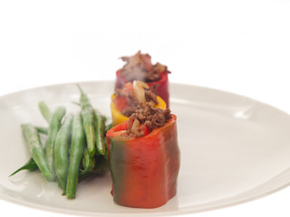 bell peppers stuffed with minced meat