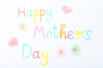 Happy mothers day card made by a child