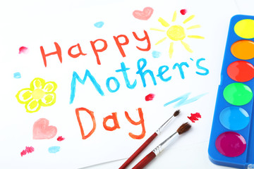 Happy mothers day card made by a child