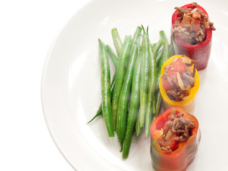 bell peppers stuffed with minced meat