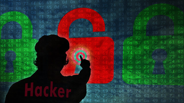 uls1 U-Lock-Sign - Privacy - Hacker with Text - 16to9 g3557