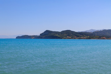 Fototapeta na wymiar Cosy of Corfu town coast