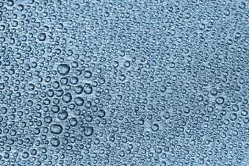 Water Condensation 05 blue / Background image full of droplets