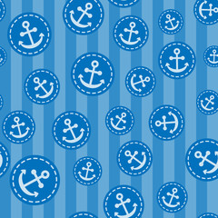 seamless anchor pattern vector illustration
