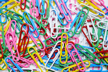 Colorful paper clip background