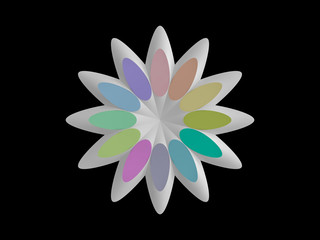 3D circular colorful logo