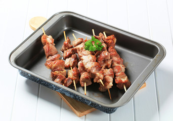 Pork skewers