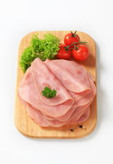 Thinly sliced ham
