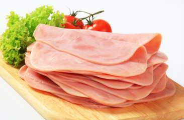 Thinly sliced ham