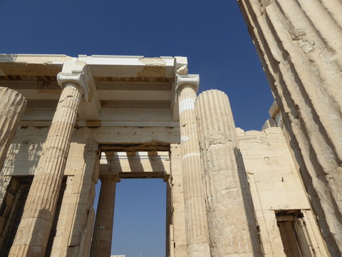 Propileos en la Acropolis, Atenas, Grecia