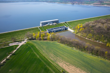 Dam on Otmuchow lake
