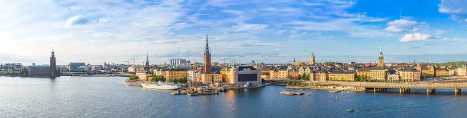 Fotobehang Panorama van Stockholm, Zweden © Sergii Figurnyi