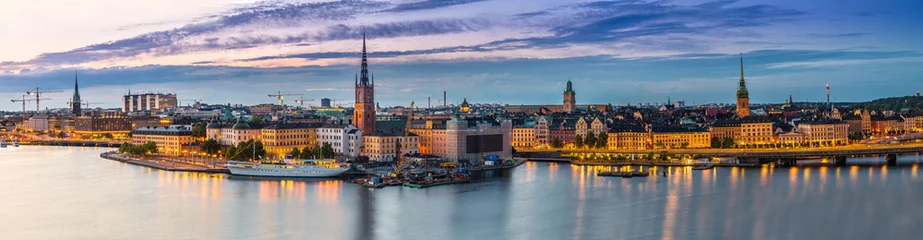 Schilderijen op glas Panorama van Stockholm, Zweden © Sergii Figurnyi