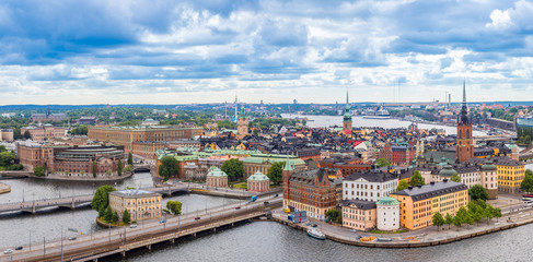 Fototapeta na wymiar Panorama of Stockholm, Sweden