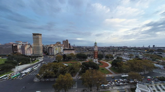 Buenos Aires Argentina clock tower sunset time lapse
