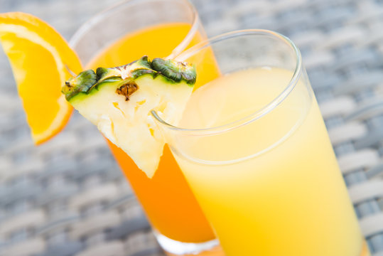 Pineapple juice glass