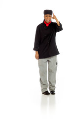 Model angry scolding and pointing