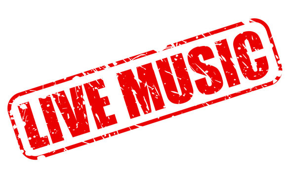 Live music red stamp text