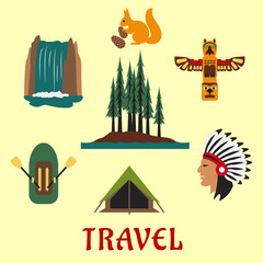 Travel concept for the Canadian or American wilderness