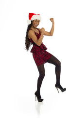 Model isolated cheerful