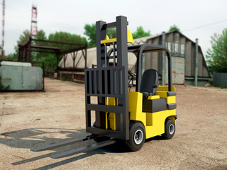 Forklift truck with Free Shipping Box