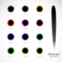 Obraz premium Vector brush strokes on white background