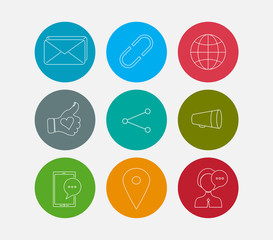 Fototapeta premium social icons set