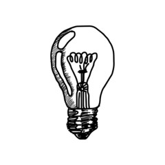 doodles of light bulb icon