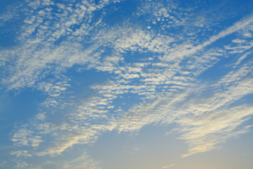 Naklejka na ściany i meble Blue sky and beautiful cloud in morning time
