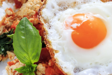 Gapao rice the Thai food