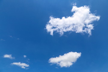 White Cloud and Blue Sky in Summer and Spring