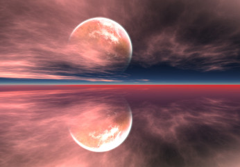 Obraz na płótnie Canvas 3d rendered fantasy alien planet