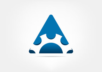 triangle business modern logo design template