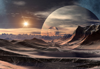 3d rendered fantasy alien planet