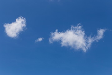 White Cloud and Blue Sky in Summer and Spring