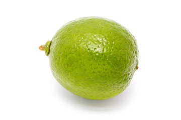 lime on an isolated white background
