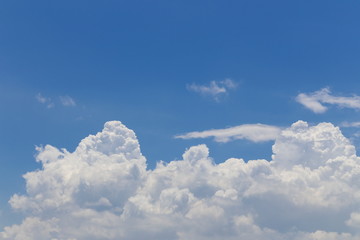 Naklejka na ściany i meble White Cloud and Blue Sky in Summer and Spring