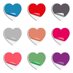 Set of stickers, vector illustration.