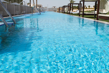 Hotel swimming pool .