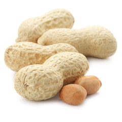 Peanuts on white
