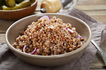 Nutritional buckwheat in a bowl